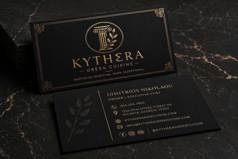 Kythera Greek Cuisine Card