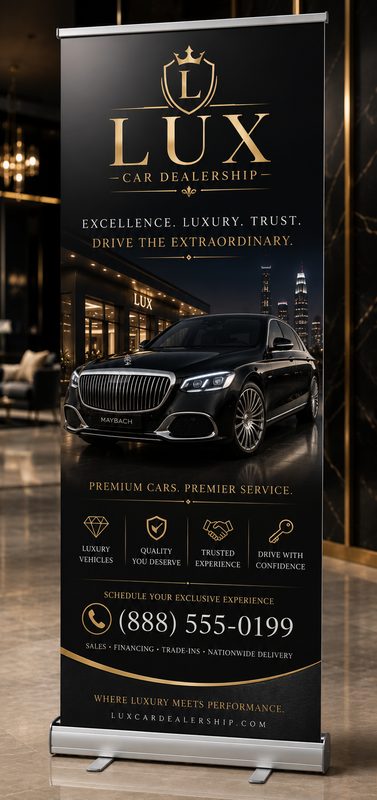 Lux Car Dealership Banner