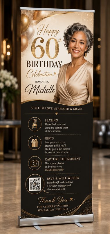 Michelle 60th Birthday Banner